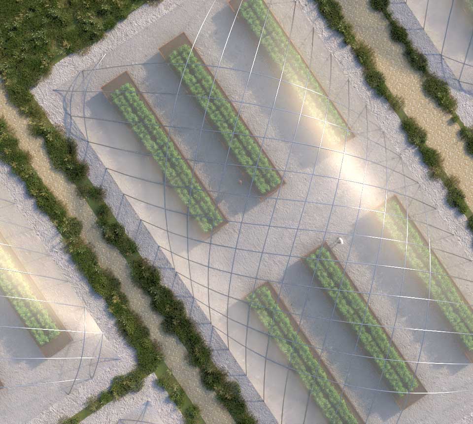 Flexible positively pressured growing domes