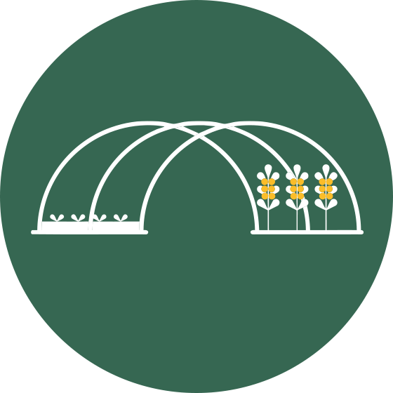 Positively pressured growing dome