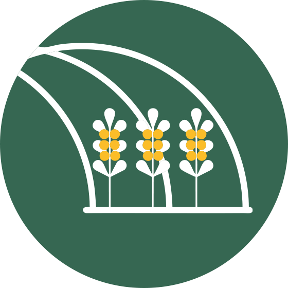 Positively pressured growing domes roundel