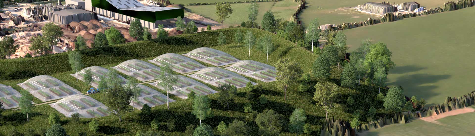 Positively pressured growing domes