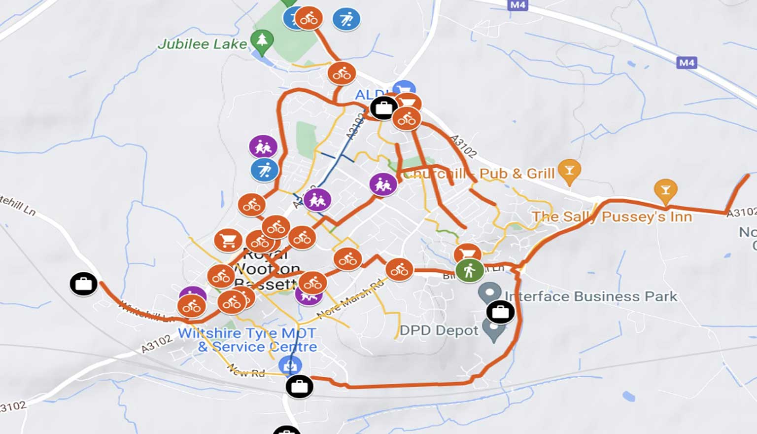 Sustain Wiltshire Royal Wootton Bassett Environment Trust Map